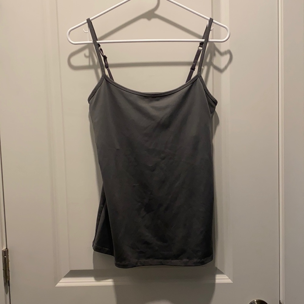 Gray workout tank top
